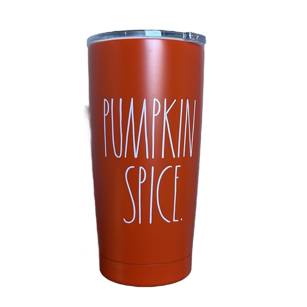 RAE DUNN Pumpkin Spice Orange Fall Harvest  Insulated Tumbler Fall Travel Mug